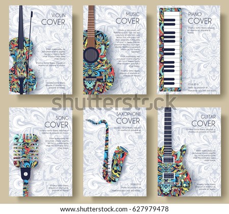 Music Magazine Layout Flyer Invitation Design Stock Vector 