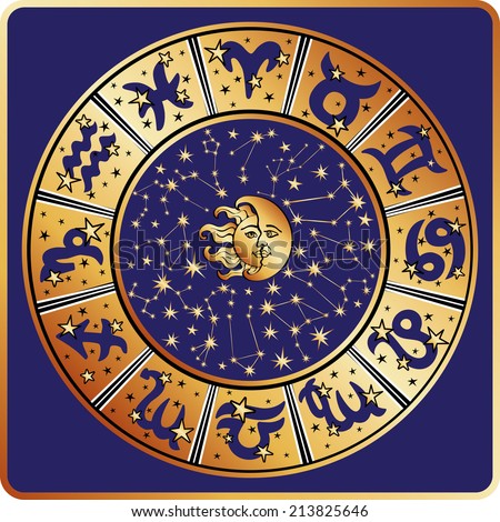Virgo Zodiac Sign Lovely Female Greek Stock Vector 241031713 - Shutterstock