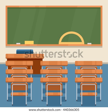 classroom with chalkboard