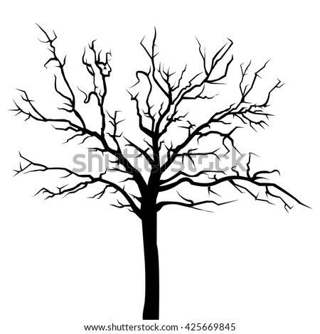 Download Simple Drawing Tree Silhouette Isolated Illustration Stock ...