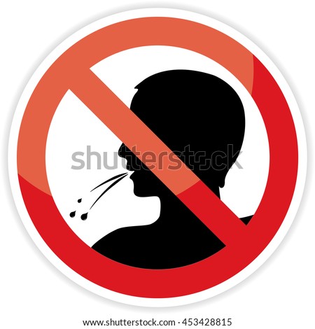 No Spitting Sign On White Background Stock Illustration 453428815 ...