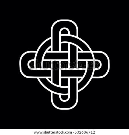 Black Celtic Knot On White Background Stock Vector 532686847 - Shutterstock