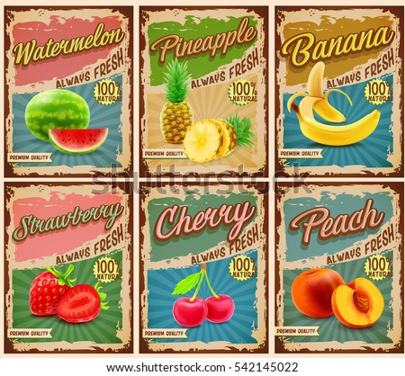 fruit vintage banner