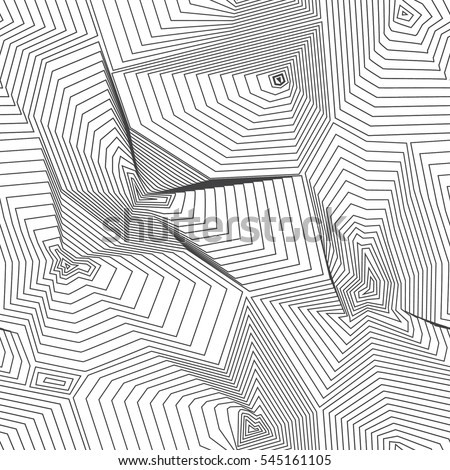 Abstract Line Drawing Seamless Pattern Stock Vector 545161105