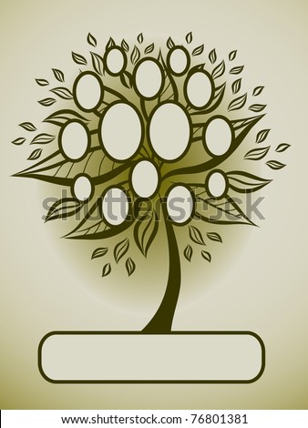 Family Tree Drawing Stock Images Royalty Free Images Vectors Shutterstock Vector Family Tree Design With Frames And Autumn Leafs Place For Text