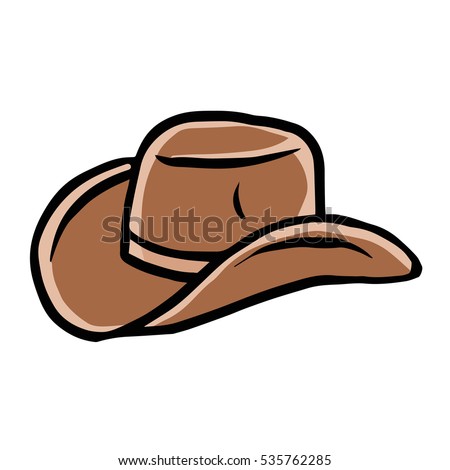 Cartoon Cowboy Hat Stock Vector 535762285 - Shutterstock