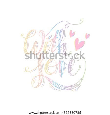 Love Hand Lettering Stock Vector 592380785 - Shutterstock