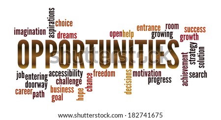 Opportunities Word Collage Stock Illustration 182741675 - Shutterstock