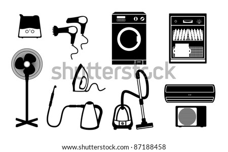 Electronics Icon Set Stock Vector 87188458 - Shutterstock