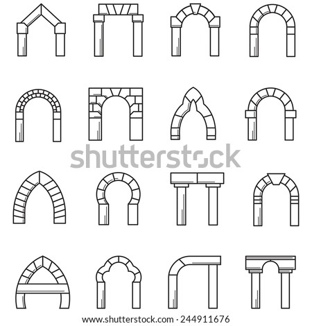 Stock Images similar to ID 128132429 - arched medieval wooden door in...