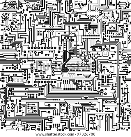 Computer Circuit Board Pattern Vector Seamless Stock Vector 97326788 ...