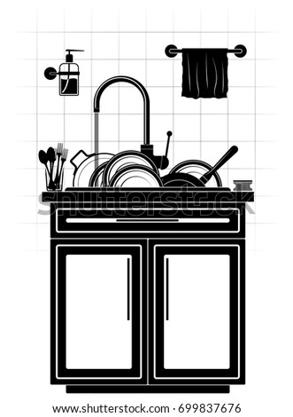 Dirty Dishes Stock Vectors, Images & Vector Art | Shutterstock