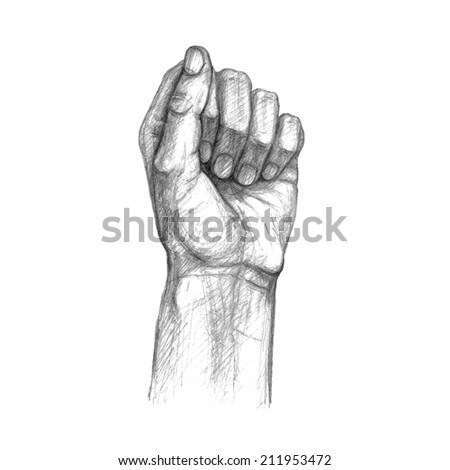 Woman Hand Gesture Sketch Girl Wrist Stock Illustration 675192412 ...