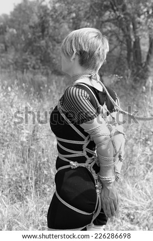 Bound Woman Noose Around His Neck Stock Photo Shutterstock