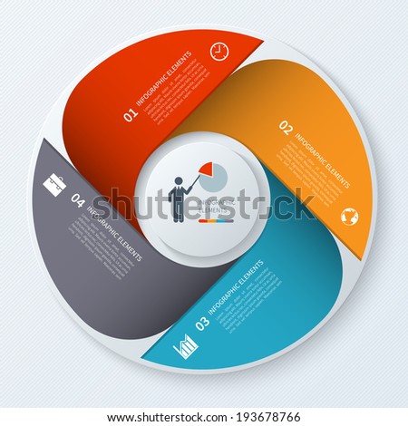 Modern Business Circle Origami Style Options Stock Vector 130674407 ...