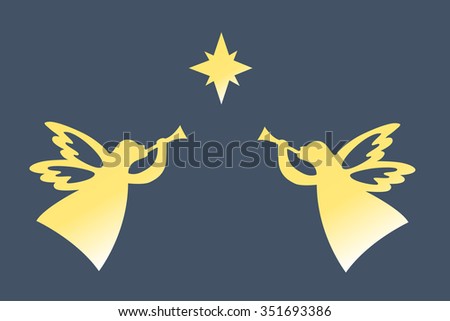 Christmas Angel Blowing Trumpet Stock Photos, Images, & Pictures ...