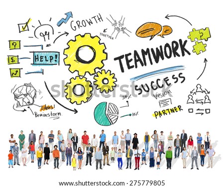 Teamwork Team Together Collaboration People Diversity Stock Photo ...