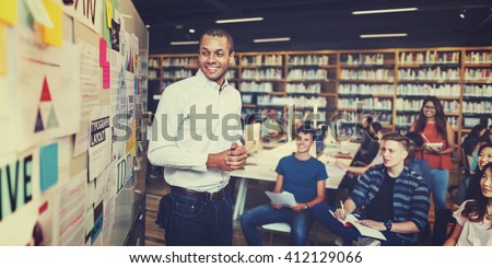 Plan Creative Class Library Student Teacher Ideas Concept