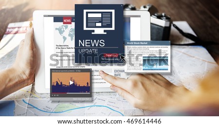 News Update Journalism Headline Media Concept Stock Photo 430087837 ...