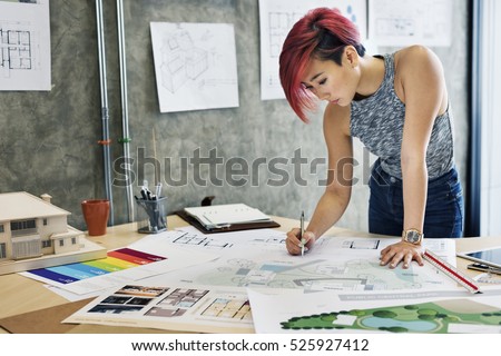 Design Studio Architect Creative Occupation Blueprint Concept