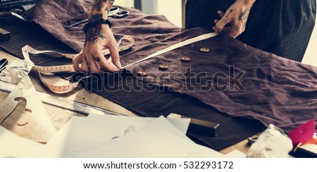 Fashion Designer Cutting Tailor Made Concept