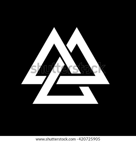 Triangle Logo Valknut Viking Age Symbol Stock Vector 420725905 ...