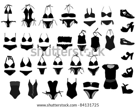 Bikini Girls Silhouette Vector Stock Photos, Images, & Pictures ...