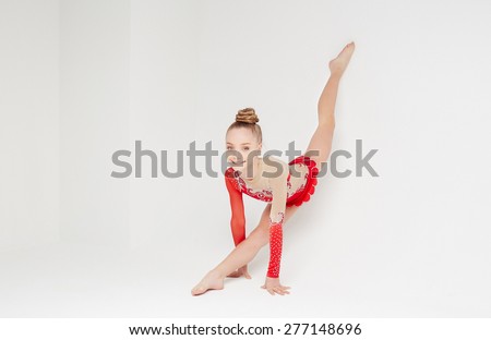 Little Girls Doing Gymnastics Stock Photos, Images, & Pictures ...