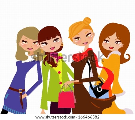 Pretty Confident Fun Girl Stock Vectors & Vector Clip Art | Shutterstock