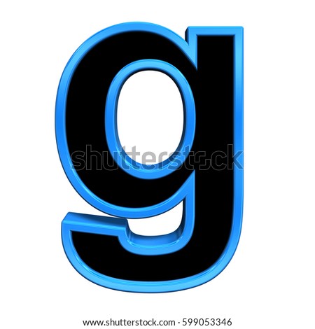 Lowercase G Steel Smokey Blue Isolated Stock Illustration 11334565 ...