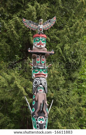 Native Totem Pole Stock Photo 16570453 - Shutterstock
