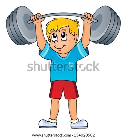 Kids Weightlifting Stock Illustration 205189051 - Shutterstock