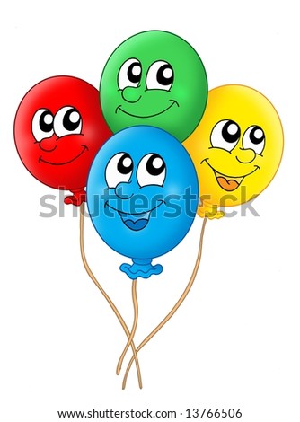 Colorful Balloons Cartoon Stock Vector 119480143 - Shutterstock