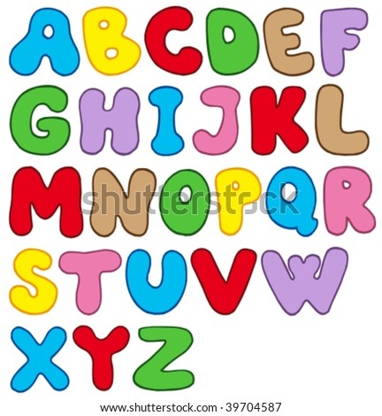 Illustration Cute Colorful Alphabet Uppercase Stock Vector 140583178 ...