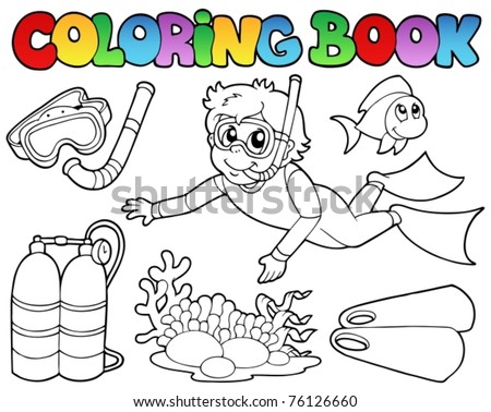 Coloring Pictures Of Diver's Belt/Tools 10