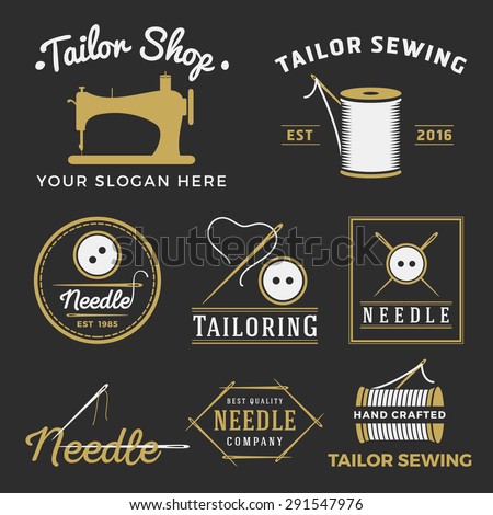 Sewing Machines Stock Vectors & Vector Clip Art | Sewing logo, Tailor ...