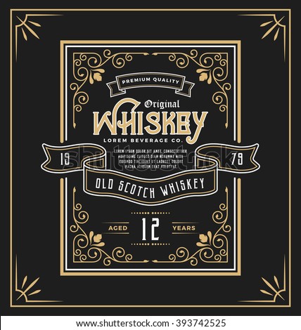 vector whiskey label frame beverage shutterstock business wine such luxury apply another illustration