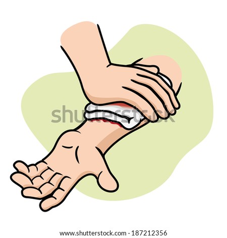 Stock Images similar to ID 187471883 - first aid stop bleeding in...