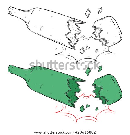 Broken Beer Bottle Stock Images, Royalty-Free Images & Vectors