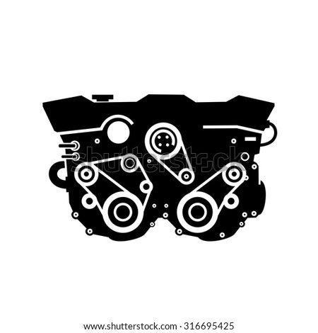 Car Engine Icons Vector Stock Vector 316695425  Shutterstock