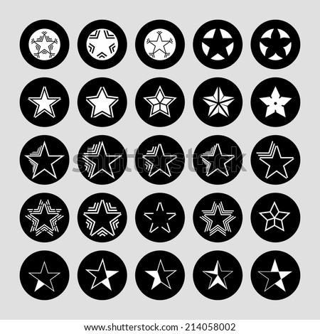 Star Icons Set Isolated On White Stock Vector 172067846 - Shutterstock