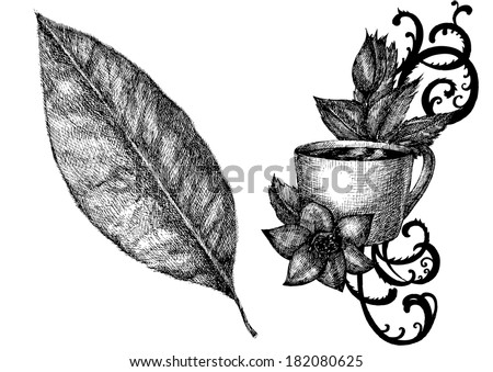 Tea Tea Escape Tea Leaves Coffee Stock Vector (Royalty Free ... Tea Tea Escape Tea Leaves Coffee Stock Vector (Royalty Free ...