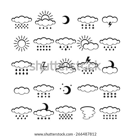 Weather Icons Set Stock Vector 558947407 - Shutterstock