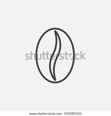 Coffee Bean Line Icon Outline Vector Logo Illustration Linear Pictogram Isolated On White Coffee Bean Line Icon Outline Vector Logo Illustration Linear Pictogram Isolated On White