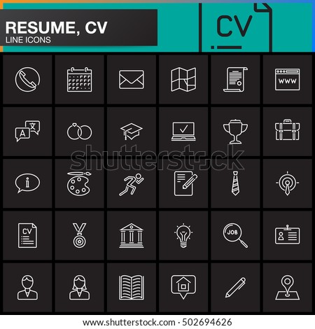 Cv Icon Stock Images, Royalty-free Images & Vectors 