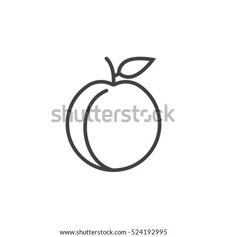Peach Line Icon Outline Vector Sign 스톡 벡터 524192995 ...