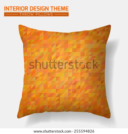 Decorative Cheerful Throw Pillow Set Matching Stock Vector 214624972 - Shutterstock
