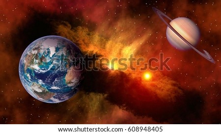 Outer Space Planet Earth Saturn Sun Astrology Milky Way Solar System Galaxy Universe Elements Of Outer Space Planet Earth Saturn Sun Astrology Milky Way Solar System Galaxy Universe Elements Of