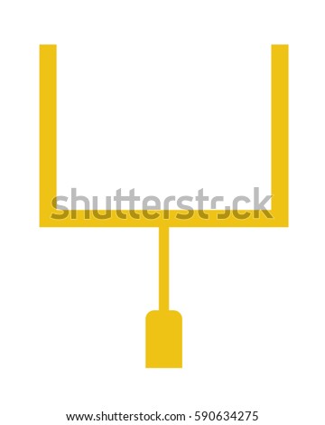 Vector Football Field Goal Post Set Stock Vector 590634275 - Shutterstock