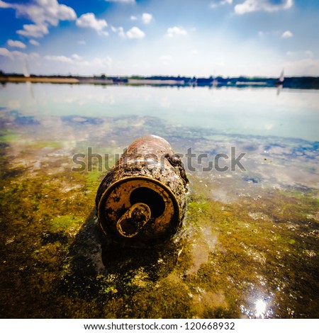 garbage polluting the natural environment, pollution, nature series